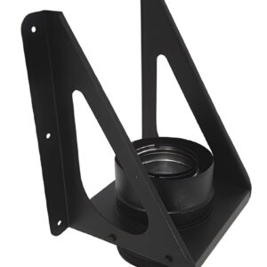BOFILL CONC BLACK Support mural concentrique SMDINM noir mat – Ø080/125 à Ø150/200