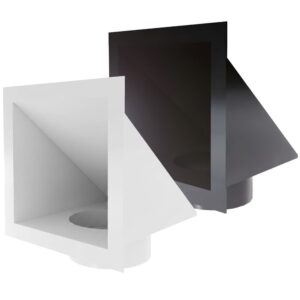 BOFILL Bouche carrée raccordable PRISM blanche ou noire – 50 à 100 cm²