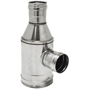 BOFILL CONC 316 Té 90° bi flux TBIDI air et fumée – Ø100/150 ou Ø130/200