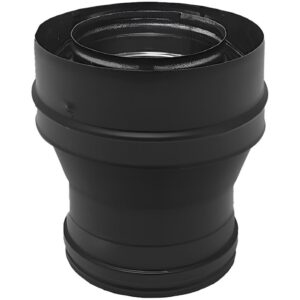 BOFILL CONC BLACK Augmentation ou réduction concentrique RDINM noir mat – Ø080/125 à Ø150/200
