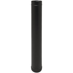 BOFILL CONC BLACK Élément droit concentrique 1000 TDINM noir mat – Ø080/125 à Ø150/200