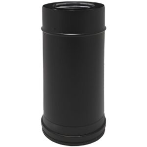 BOFILL CONC BLACK Élément droit concentrique 200 TDINM200 noir mat – Ø080/125 à Ø150/200