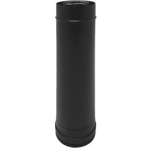 BOFILL CONC BLACK Élément droit concentrique 500 TDINM500 noir mat – Ø080/125 à Ø150/200