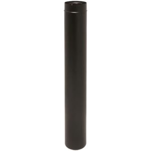 BOFILL CONC BLACK Élément droit concentrique long TDIEX recoupable – Ø080/125 à Ø150/200
