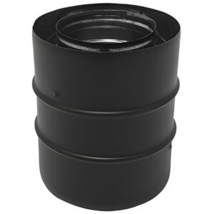 BOFILL CONC BLACK Raccordement femelle/femelle MFDINM noir mat – Ø080/125 à Ø150/200