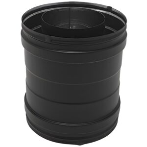 BOFILL CONC BLACK Raccordement mâle/mâle MMDINM noir mat – Ø080/125 à Ø150/200