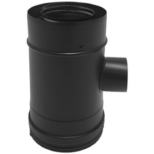 BOFILL CONC BLACK Té d’entrée d’air en 60 mm mâle T60DI noir mat – Ø080/125 à Ø150/200
