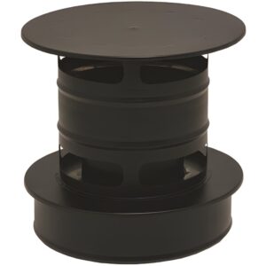 BOFILL CONC BLACK Terminal concentrique BDIWNM pare-pluie et pare-vent noir mat – Ø080/125 à Ø150/200
