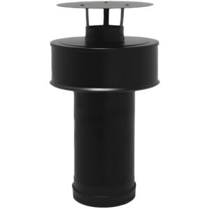 BOFILL CONC BLACK Terminal vertical concentrique BDIBNM noir mat – Ø080/125 à Ø150/200