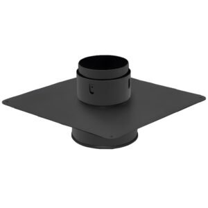 BOFILL DW BLACK Plaque de départ noire PSDPFLEX jonction Double Paroi Isolé vers flexible – Ø80/140 à Ø300/360