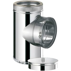 BOFILL DW 316 Té 90° femelle + tampon purge double paroi isolé TTDPI90 – Ø80/140 à Ø700/780