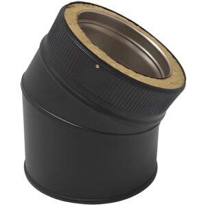 BOFILL DW BLACK Coude 30° double paroi isolé CDPIP30 noir – Ø80/140 à Ø300/360