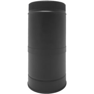 BOFILL DW BLACK Élément réglable de 275 à 415 mm double paroi isolé TEDPIP noir – Ø80/140 à Ø300/360
