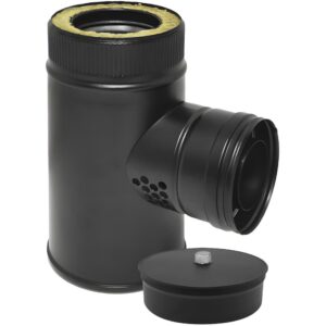 BOFILL DW BLACK Té 90° mixte DPI/concentrique TddDIDPIP90 prise d’air noir – Ø80/140 à Ø300/360