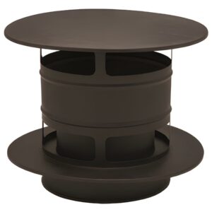 BOFILL DW BLACK Chapeau terminal pare-pluie renforcé double paroi isolé SDPAWIP noir – Ø80/140 à Ø300/360