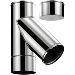 BOFILL SW304 Té inox 45° femelle simple paroi TTI45 avec tampon – Ø80 à Ø600