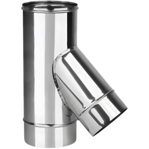 BOFILL SW304 Té inox 45° mâle réduit simple paroi TMMR45 – Ø100 à Ø500