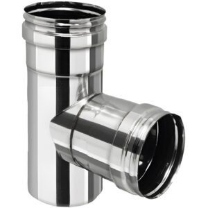 BOFILL SWJ 316 Té 90° court femelle + tampon simple paroi étanche TTIGC inox – Ø80 à Ø300