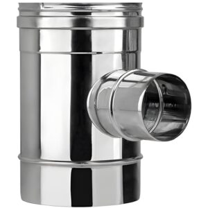 BOFILL SWJ 316 Té 90° mâle réduit à Ø80 simple paroi étanche T80GM inox – Ø100 à Ø300