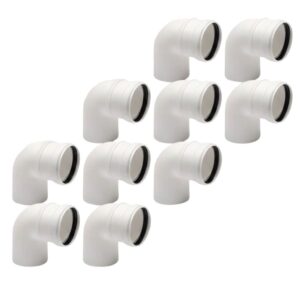 BOFILL SWJ PP Lot de 10 coudes 93° simple paroi étanche PCIG93 polypropylène Ø80