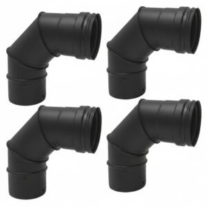 BOFILL SWJ VT Lot de 4 coudes 90° étanches CVNM31090 acier émaillé noir