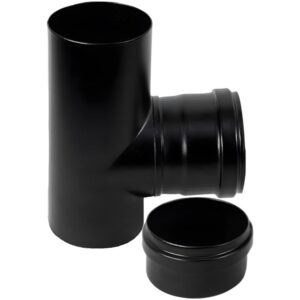 BOFILL SWJ VT PLUS Té 90° femelle étanche + tampon TTVNM315 acier émaillé noir