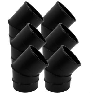 BOFILL SW VT Lot de 6 coudes 45° simple paroi CVNM45 émaillés noir mat