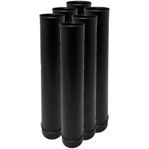 BOFILL SW VT 6 longueurs de 1 mètre simple paroi TVNM émaillé noir mat