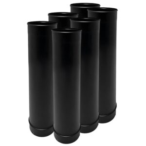 BOFILL SW VT 6 longueurs de 0,5 mètre simple paroi TVNM050 émaillé noir mat