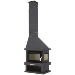 FM Cheminée métallique d’angle C-302 D / C-302 I – 10,4kW – Droite ou gauche