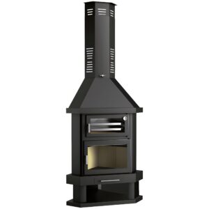 FM Cheminée métallique d’angle C-300 RH avec four – 10,4kW