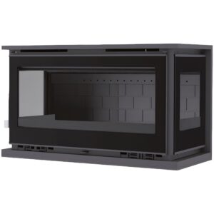 FM Insert à bois 3 faces IT-103 K / IT-103 FK – 13,3kW – 90cm – 4 Turbines