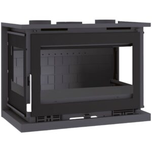 FM Insert à bois 3 faces IT-183 K / IT-183 FK – 12,8kW – 80cm – 2 Turbines