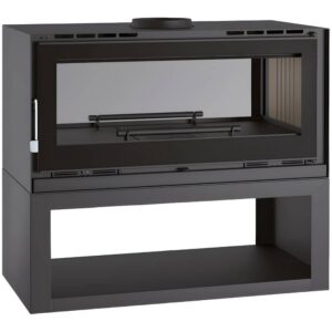 FM Poêle à bois central M-122LK – 13,3kW – 100cm – 2 faces