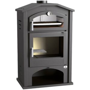 FM Poêle à bois noir M-106 9,5kW avec four inox