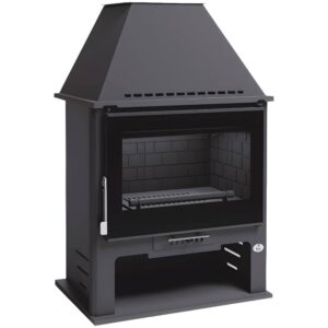 FM Poêle à bois cheminée M-300 TFK – 12,6kW – 70cm – Récupérateur de chaleur