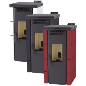 FM Poêle à granulés BP-100 8,5kW – Blanc, noir ou rouge – ECODESIGN