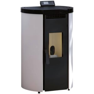 FM Poêle à granulés rond BP-100 C 8,5kW – Blanc – ECODESIGN