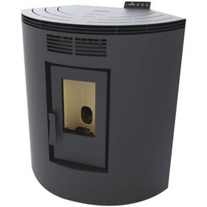 FM Poêle à granulés d’angle BP-100 R 8,5kW – Noir – ECODESIGN