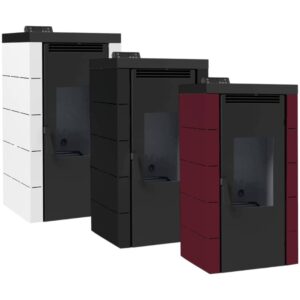 FM Poêle à granulés BP-700 / BP-701 canalisable 15,8kW – Blanc, noir ou rouge – ECODESIGN