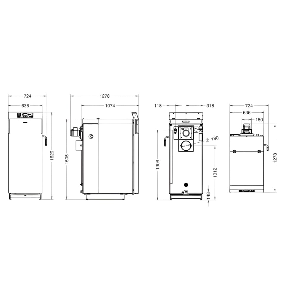 thermorossi-lambda_s46_evo5-schema - Plombier Entre-Deux-Mers Chaudière à Bois Inversée Thermorossi Lambda S46 EVO5 | 34 kW - vue 3